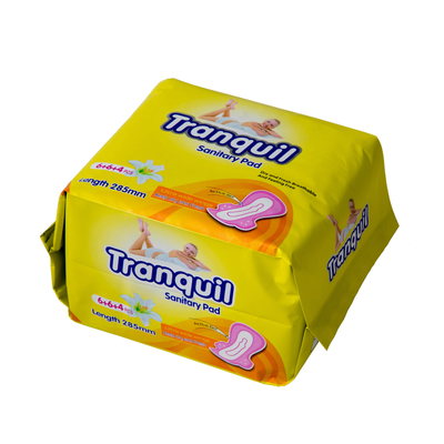 ซุปเปอร์ดูดซับ Maxi Pads โพลีเมอร์ Mint Herbal Sanitary Pads