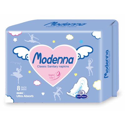 ผ้าอนามัยสำหรับสุภาพสตรี Super Absorbent 155mm Organic All Cotton Sanitary Pads