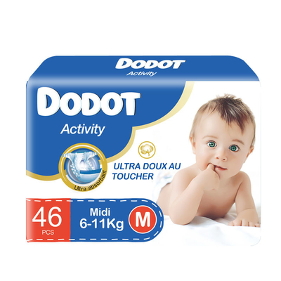 เมจิกเทปผ้าอ้อมข้ามคืนแบบแห้งพร้อมตัวบ่งชี้ความเปียกชื้น Clothlike Back Sheet OEM