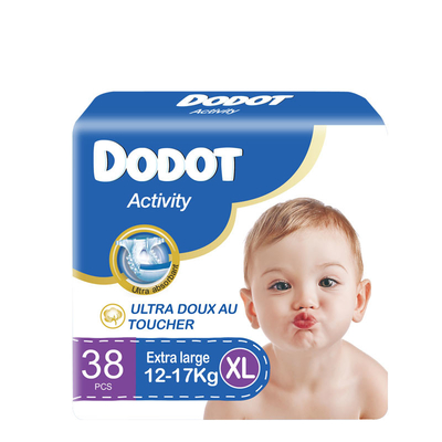 เมจิกเทปผ้าอ้อมข้ามคืนแบบแห้งพร้อมตัวบ่งชี้ความเปียกชื้น Clothlike Back Sheet OEM