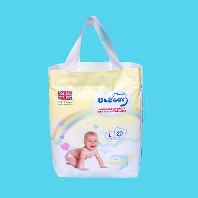 ผ้าอ้อมเด็กแบบดึงขึ้น ADL สีขาว Super Absorbency Organic Pull Up Diapers พิมพ์