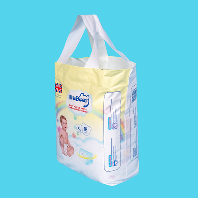 ผ้าอ้อมเด็กแบบดึงขึ้น ADL สีขาว Super Absorbency Organic Pull Up Diapers พิมพ์