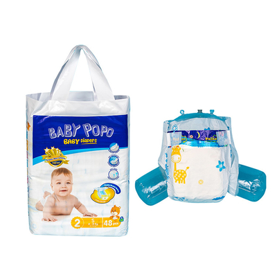 ADL ผ้าอ้อมเด็กทารกแบบใช้แล้วทิ้ง Wet Indicator Big Elastic Waistband Diaper Fluff Pulp