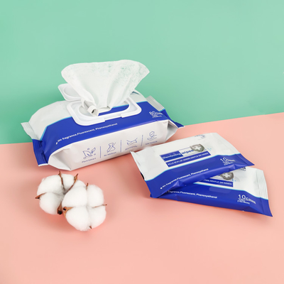 Acetate ผ้าเช็ดทำความสะอาดมือเด็กแบบใช้แล้วทิ้ง Unscented Sensitive Baby Hand Wipes OEM